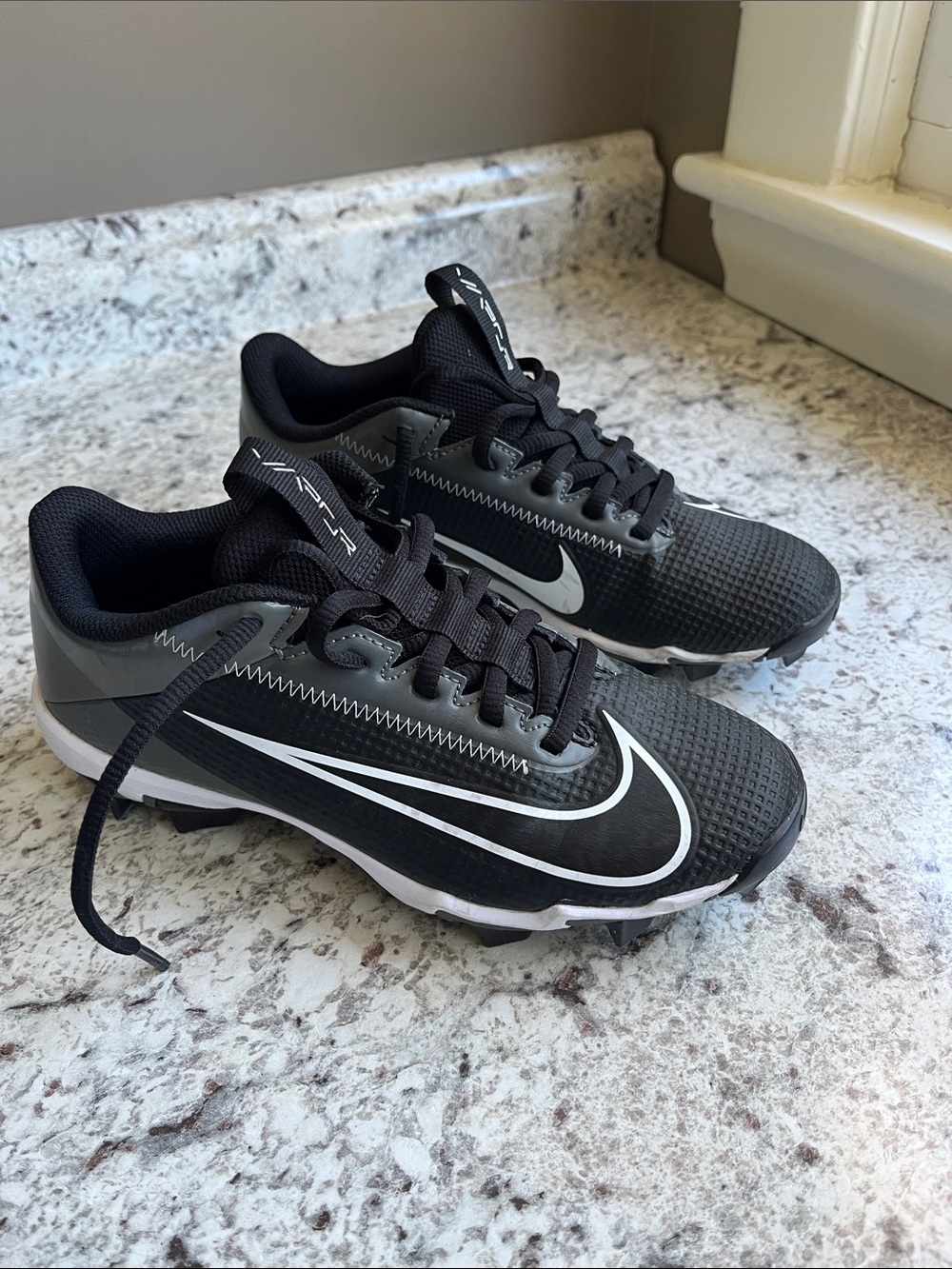 Nike Kids Black and White Football Cleats